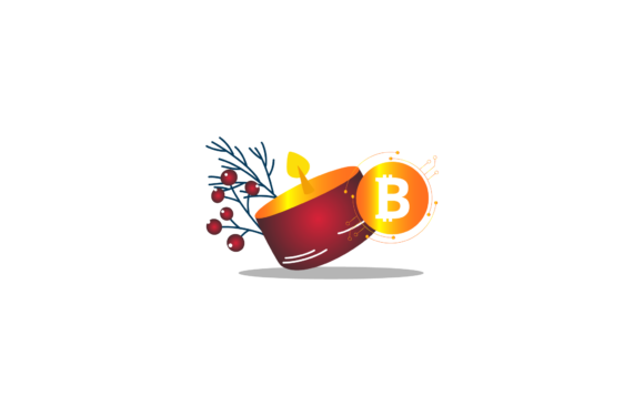 Christmas Bitcoin Candle Cup Decoration Graphics