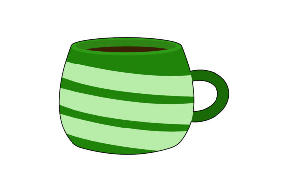 Christmas Green Cup Graphics and Icons