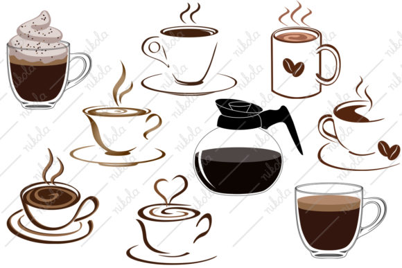 Coffee Clipart, Coffee Cup: Graphics for Creative Projects