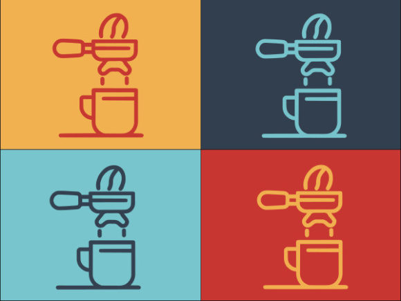 Coffee Holder and Cup Graphics and Logos