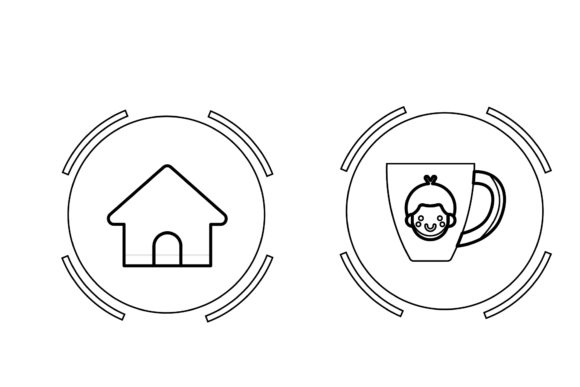 Coloring Pages Family Cup Vector Graphics