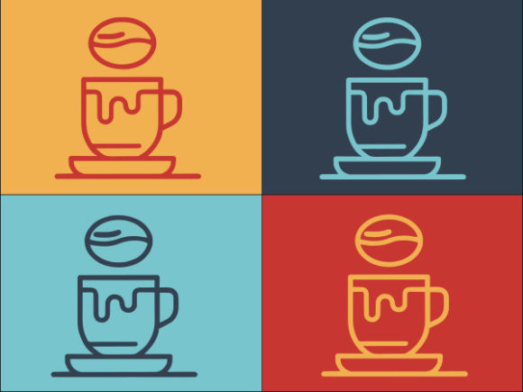 Cup Coffee and Bean: Graphics and Logos for Creative Projects