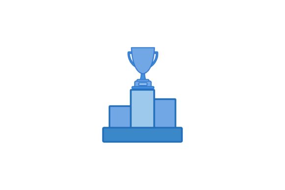 Cup Football Sport Icon Blue Graphics
