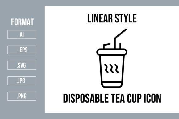 Disposable Tea Cup Icons Graphics