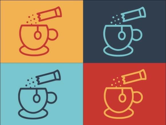 Sugar Stick Tea Cup: Graphics and Logos for Creative Design