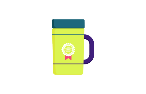 Tumbler Mug Neon Drink Water Design Graphics