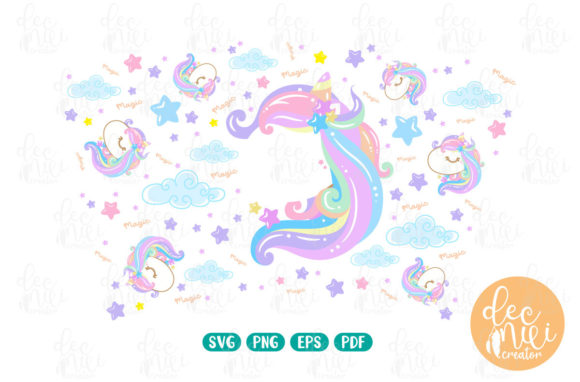 Unicorn Wrap DIY Venti Cup Graphics & Crafts