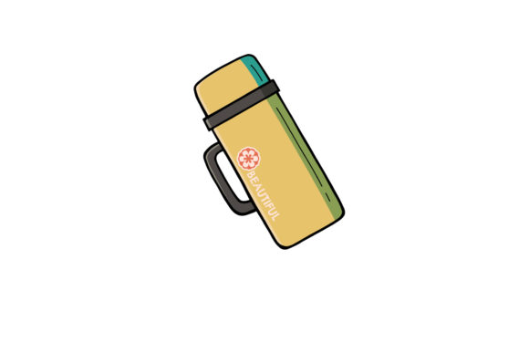 Yellow Butterfly Tumbler Vector Graphics